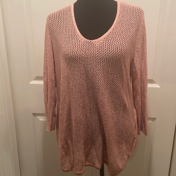 New York & Company | Sweaters | Xl Ny Company Cable Knit Pink And Cream ...